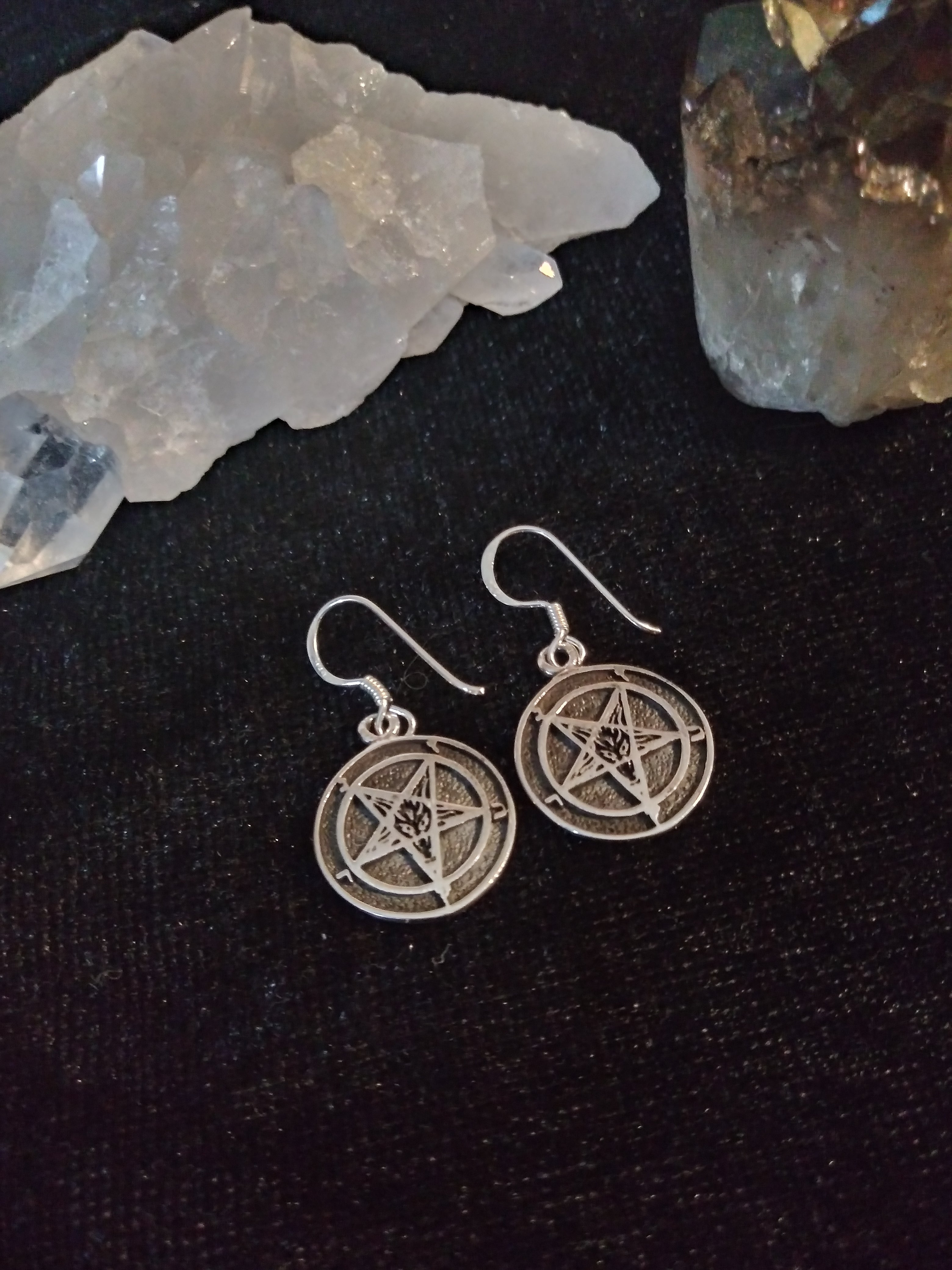 LaVeyan Baphomet Coin Earrings