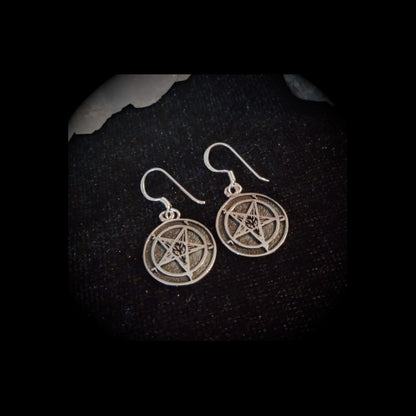 LaVeyan Baphomet Coin Earrings