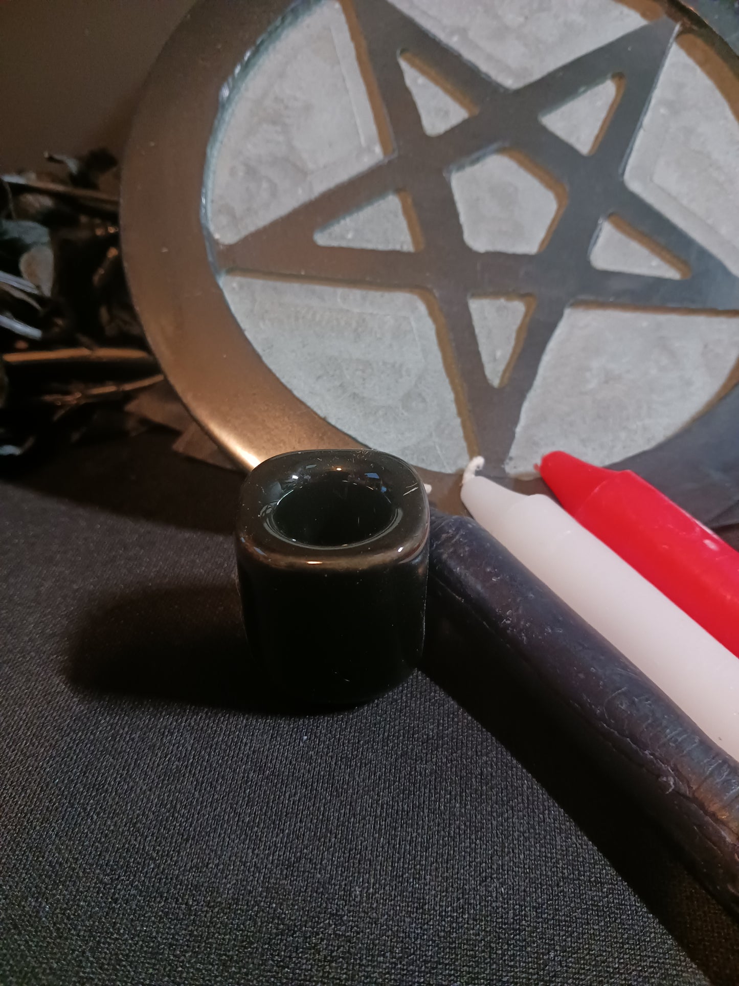 Black Chime Candle Holder