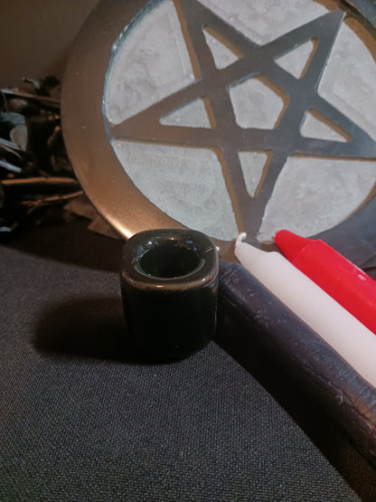 Black Chime Candle Holder