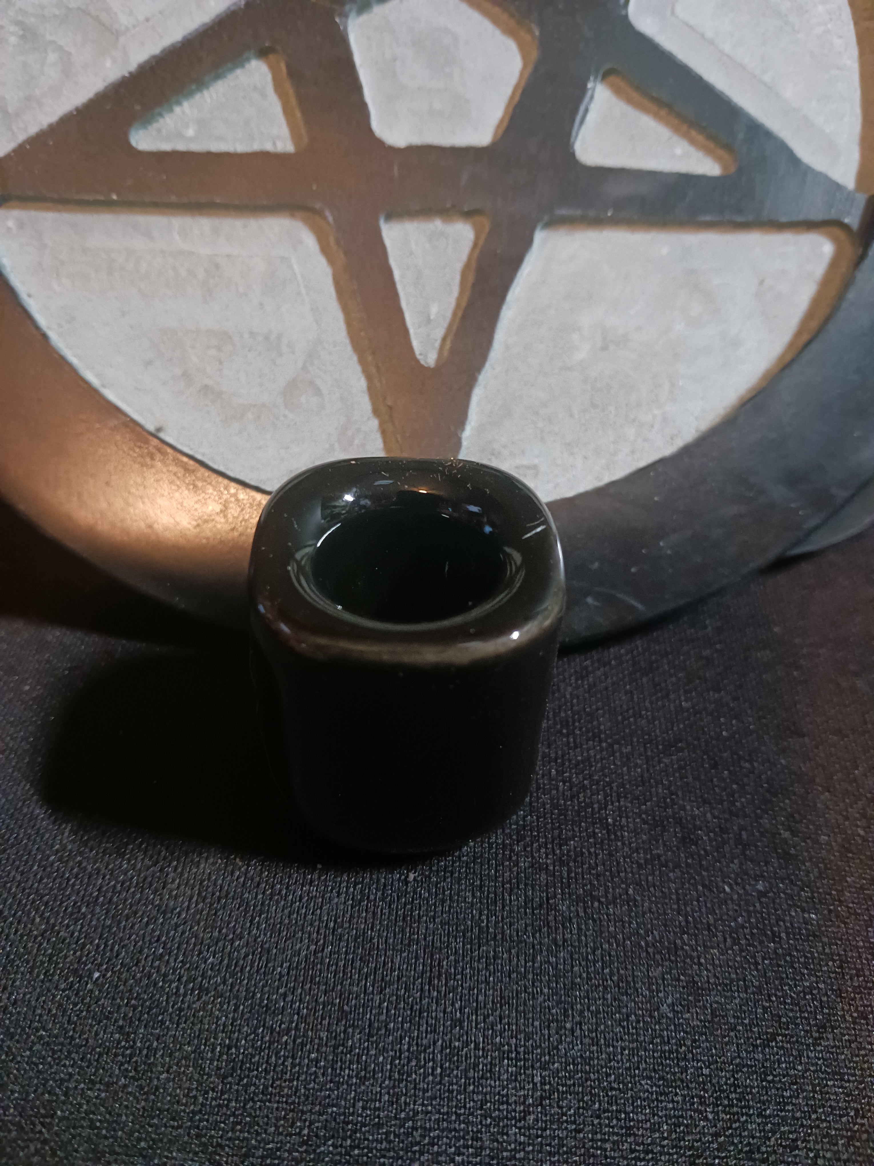 Black Chime Candle Holder