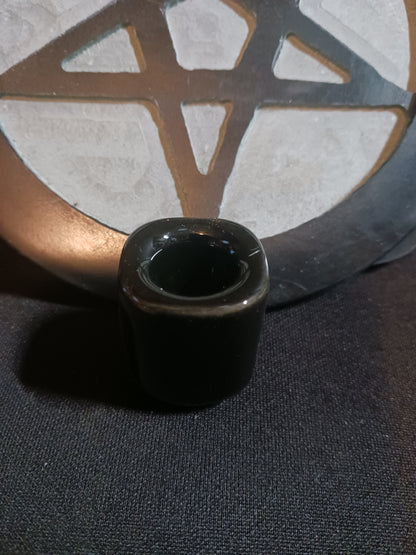 Black Chime Candle Holder