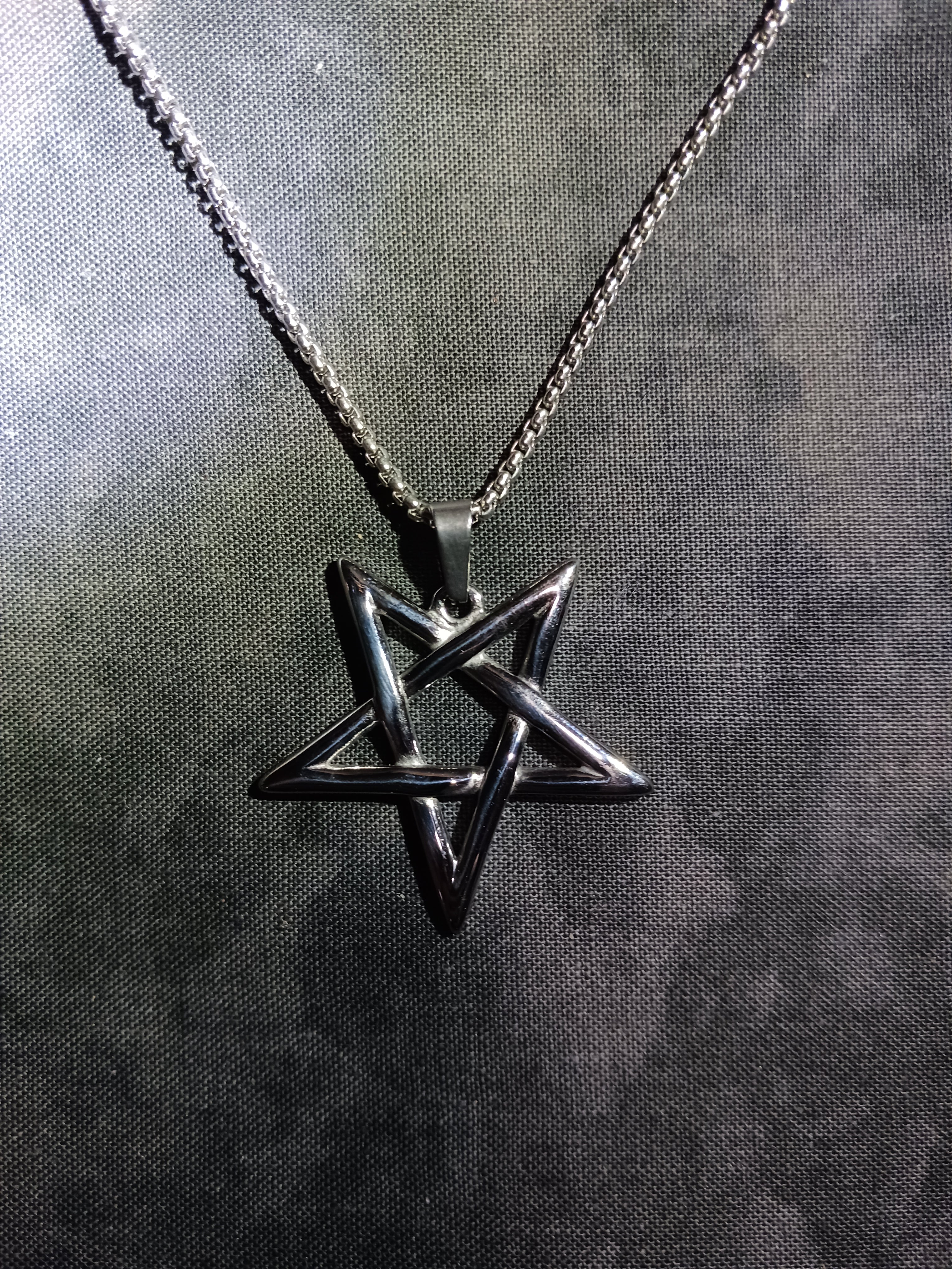 Steel Infinity Pentagram Pendant