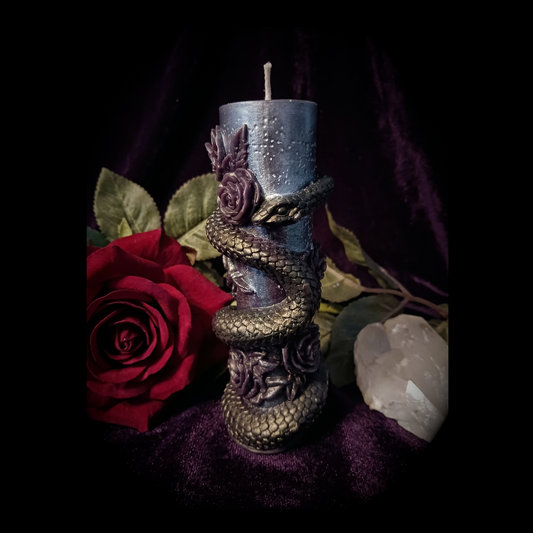 Gothic Serpent Candle