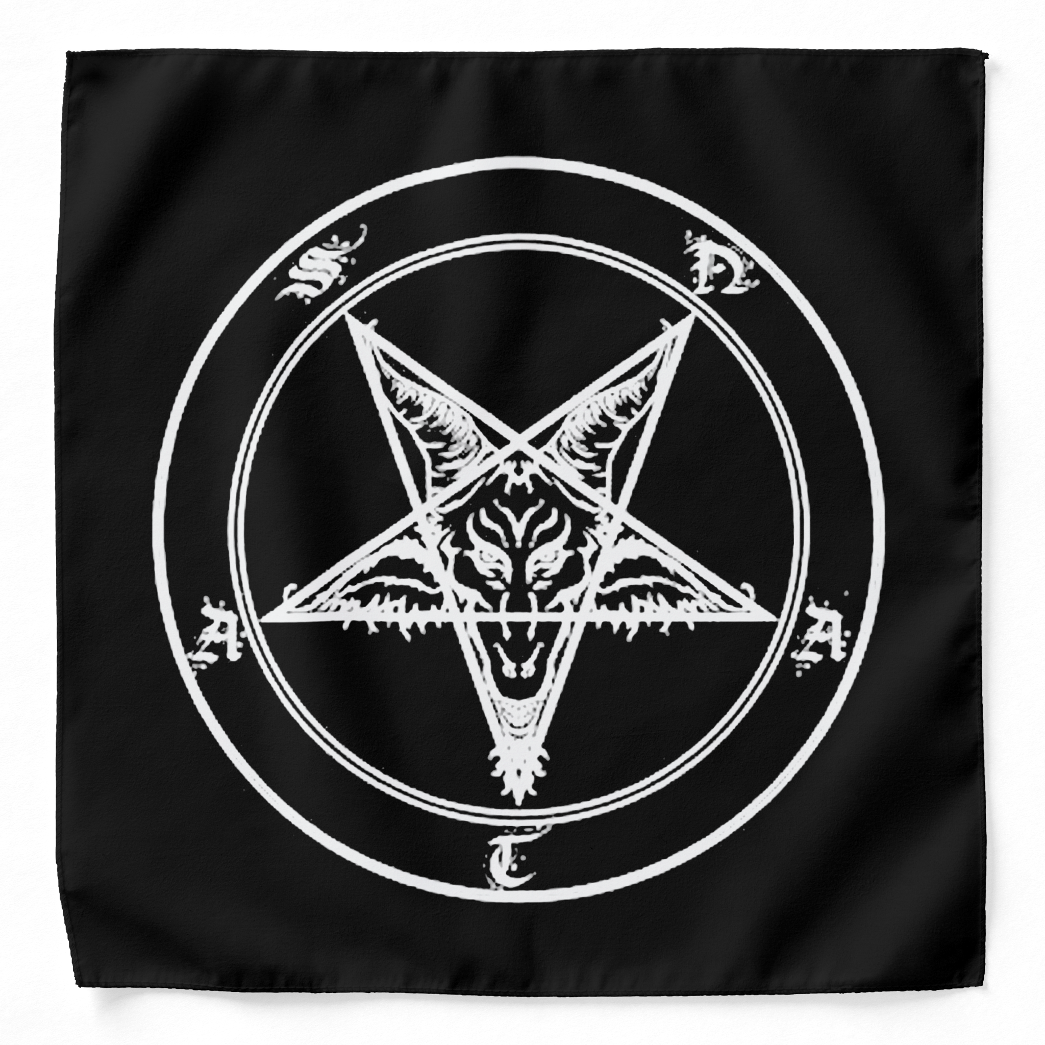 Black and White Satan Altar Cloth