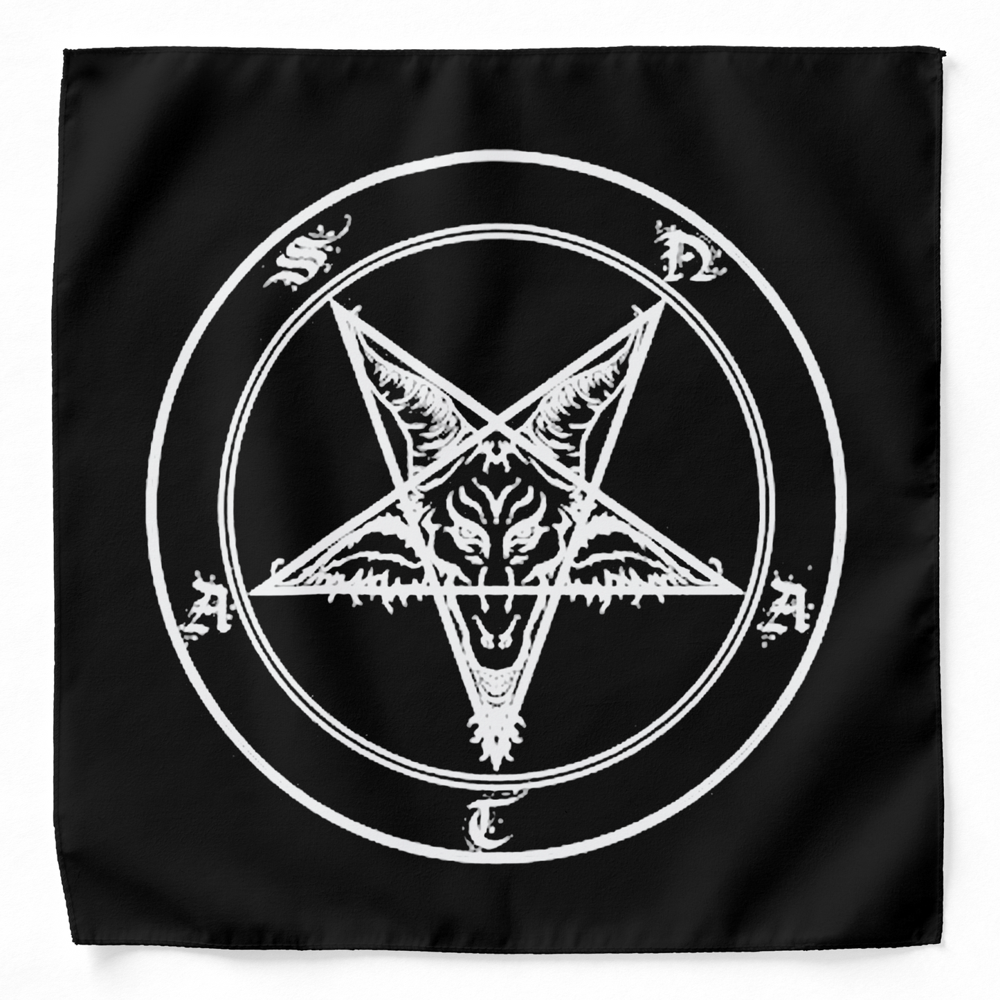Black and White Satan Altar Cloth