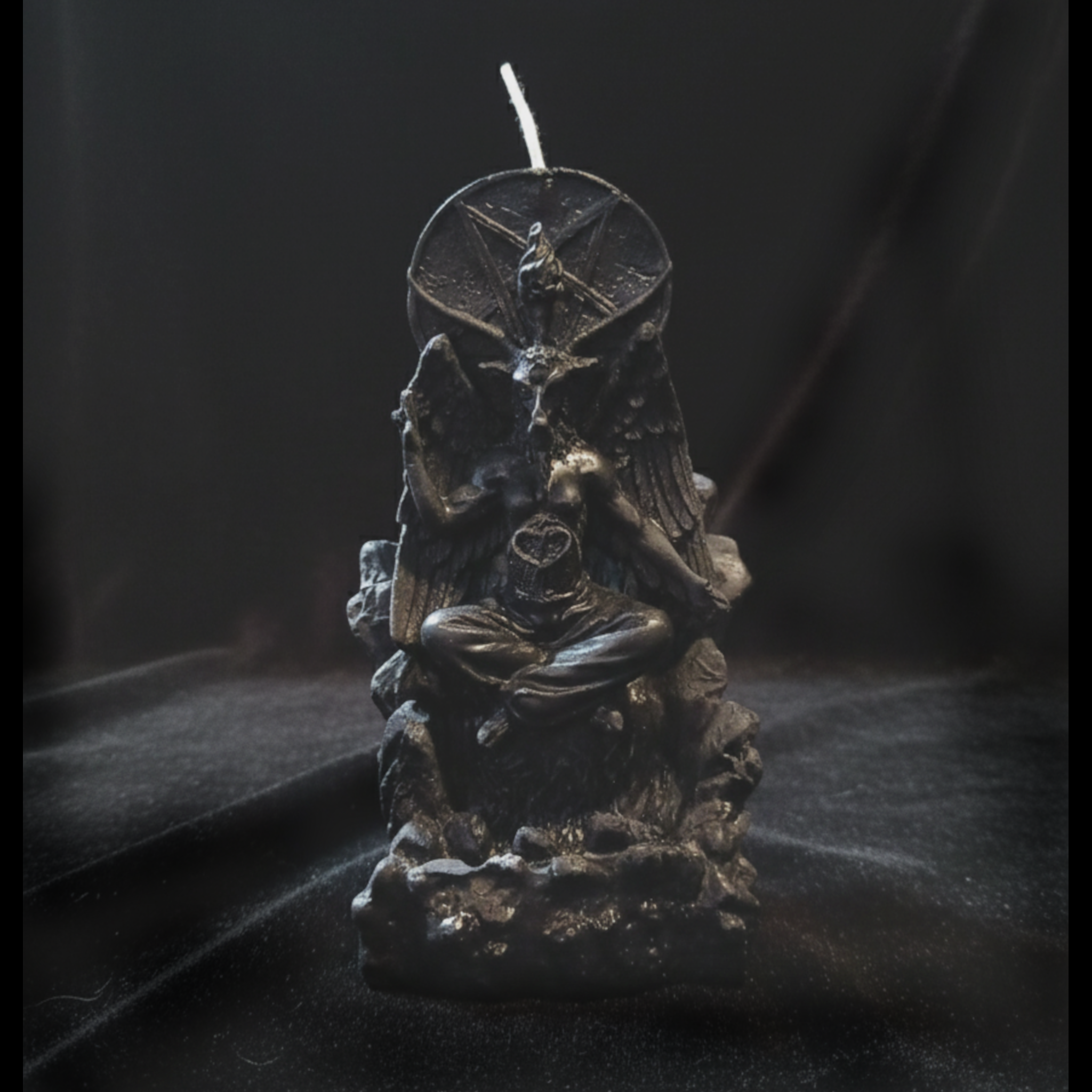 Baphomet Crystal Throne Candle