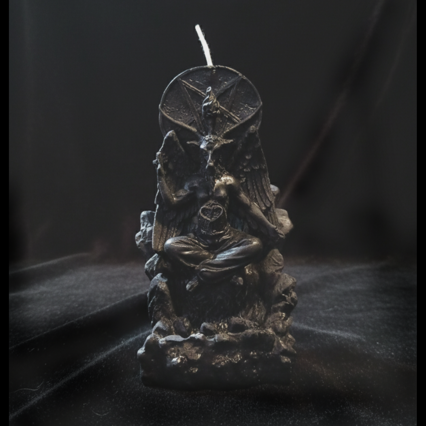 Baphomet Crystal Throne Candle