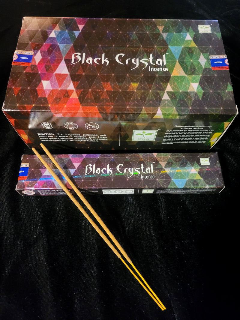 Satya Black Crystal Stick Incense