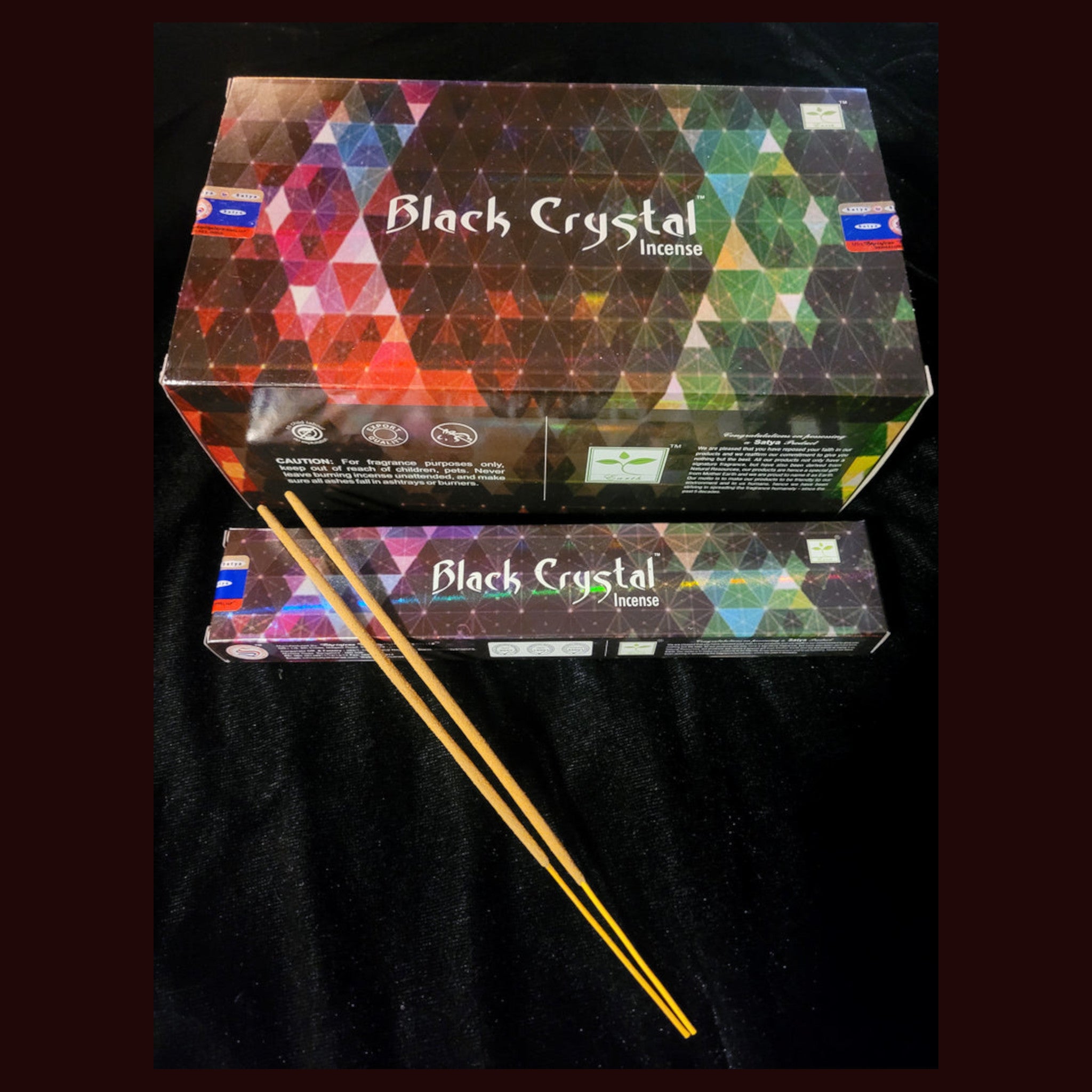 Satya Black Crystal Stick Incense