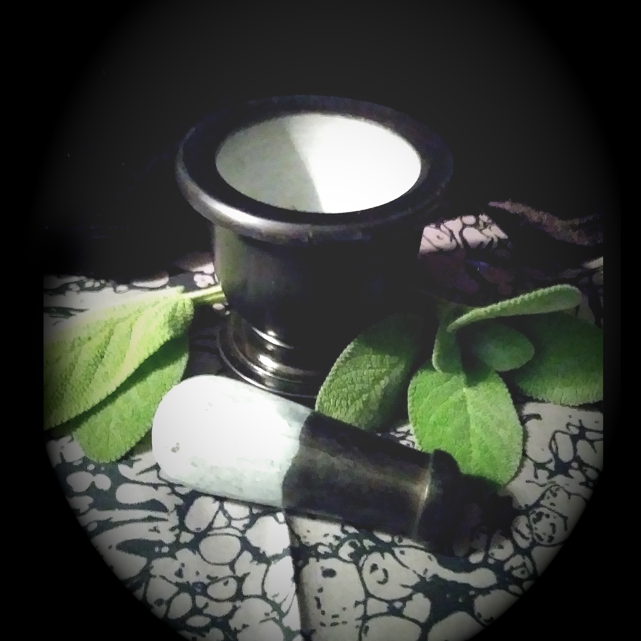 Black Mortar and Pestle