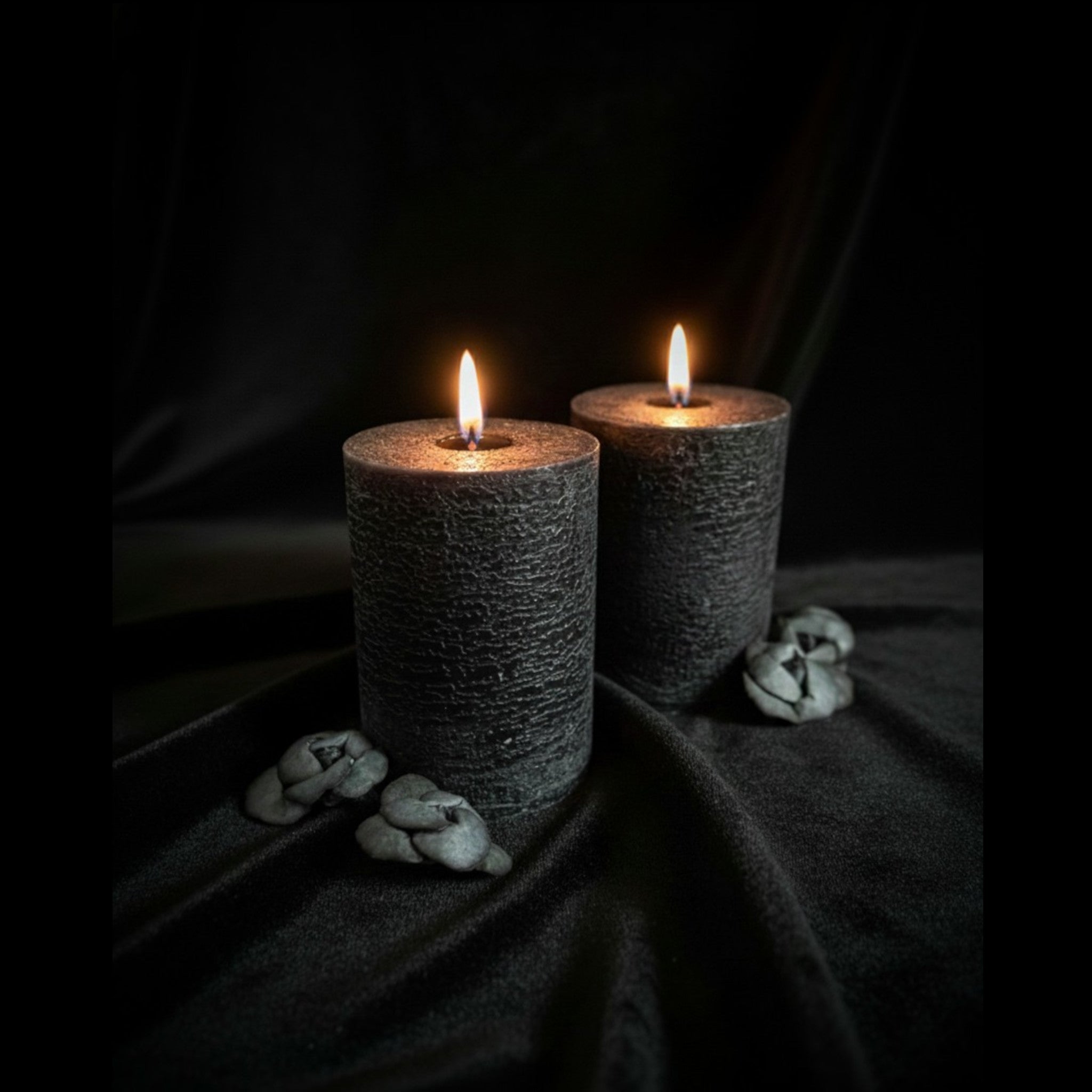 solid black occult candle