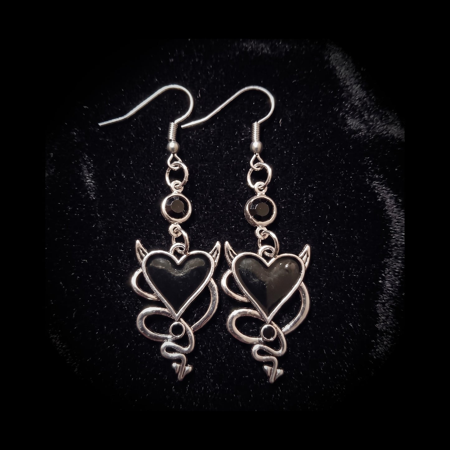 Demon Heart Earrings