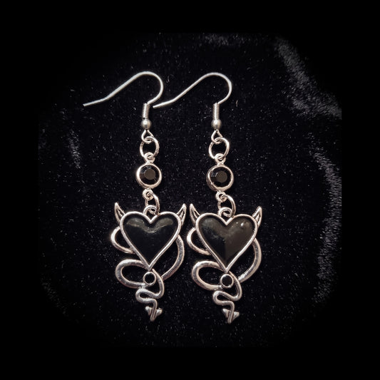 Demon Heart Earrings
