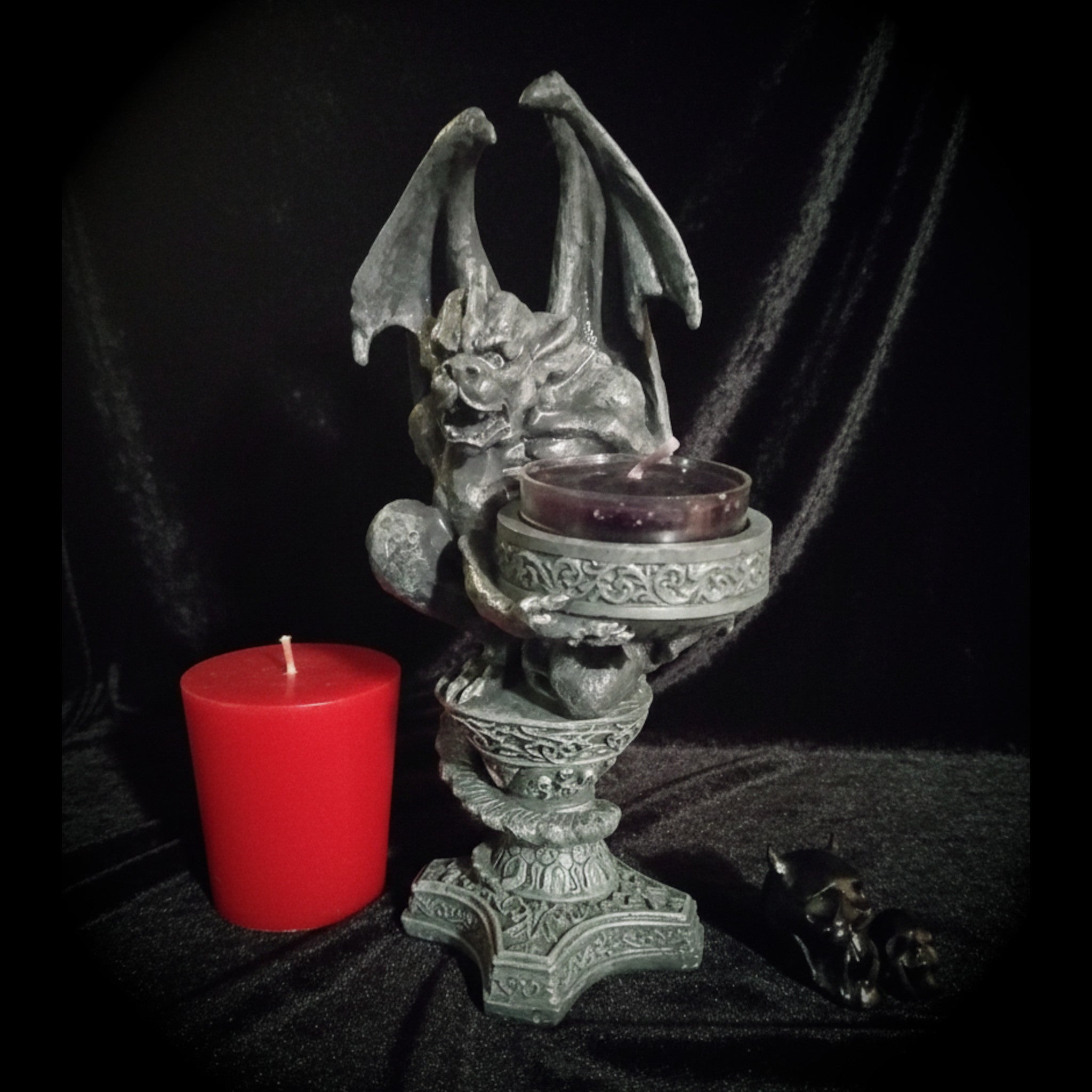 Winged Gargoyle Tealight Holder