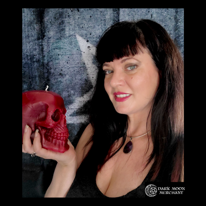 Large Skull Candle