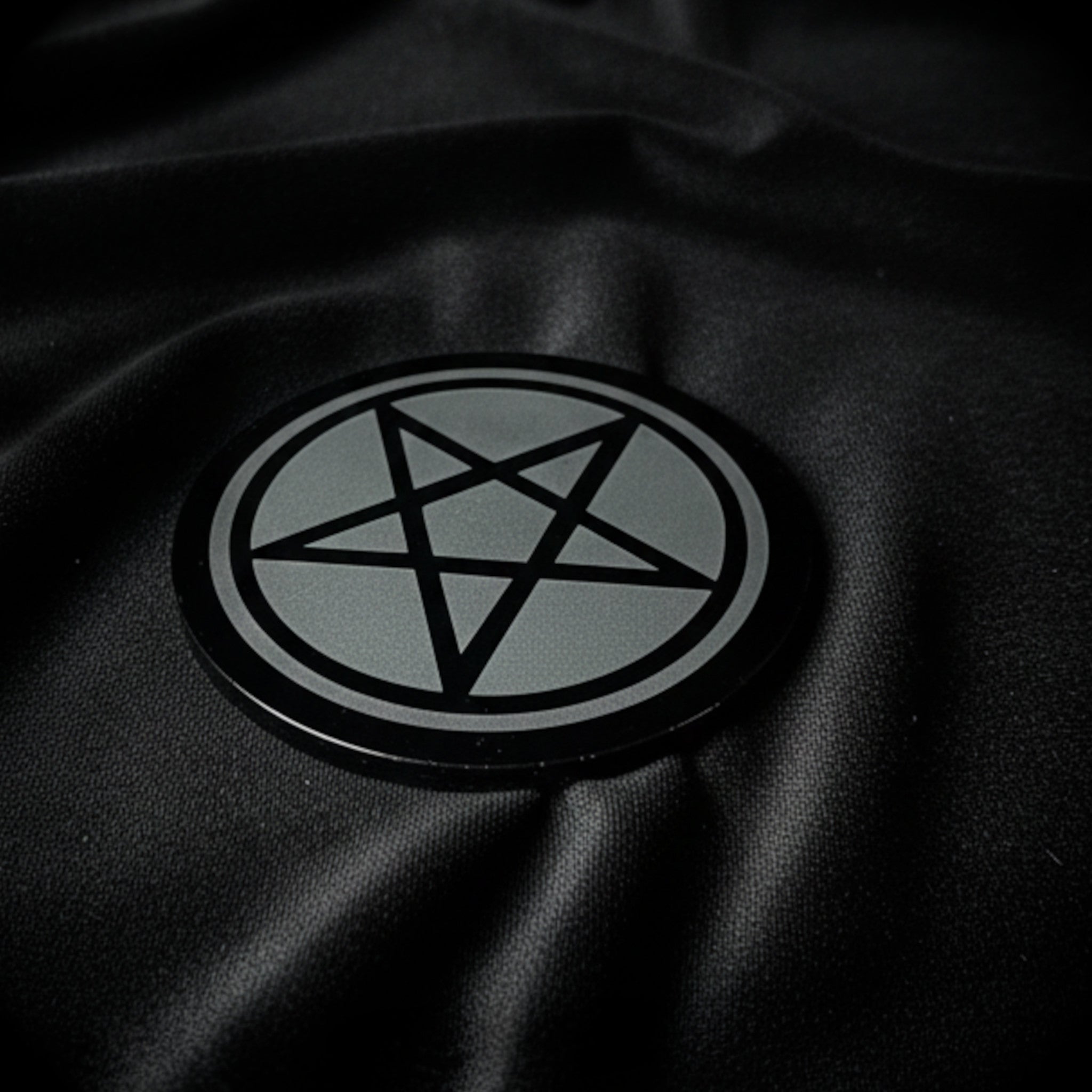 Obsidian Pentagram Altar Tile