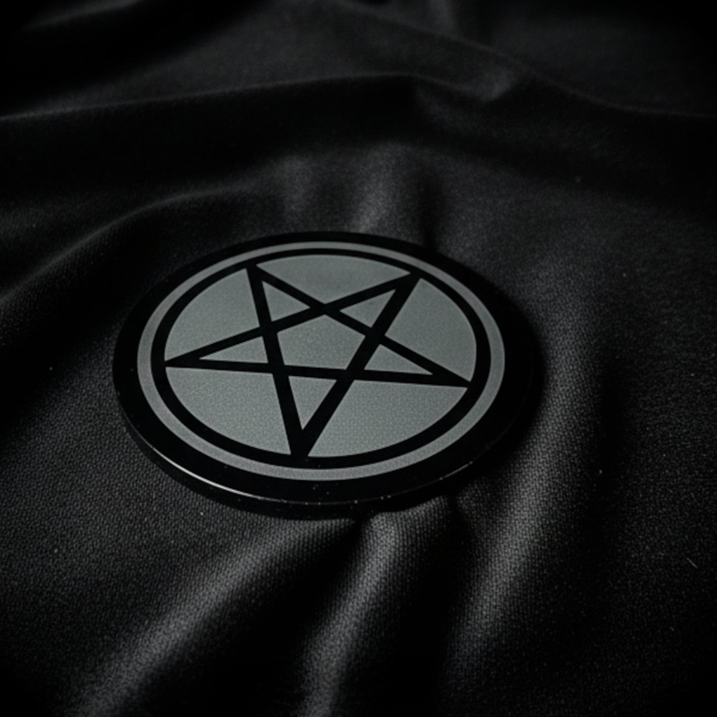 Obsidian Pentagram Altar Tile