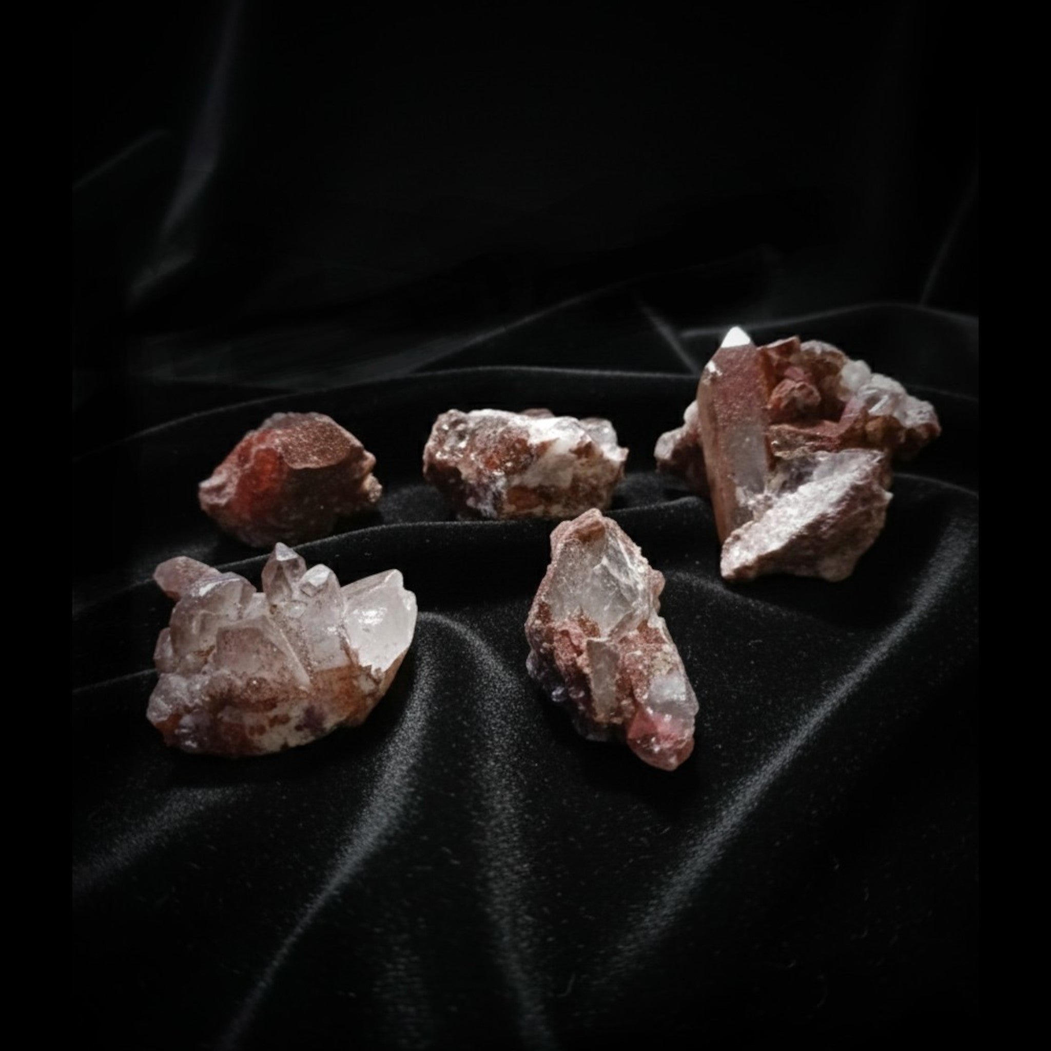 Red Quartz Crystal Cluster