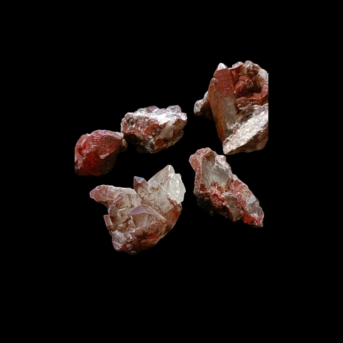 Red Quartz Crystal Cluster