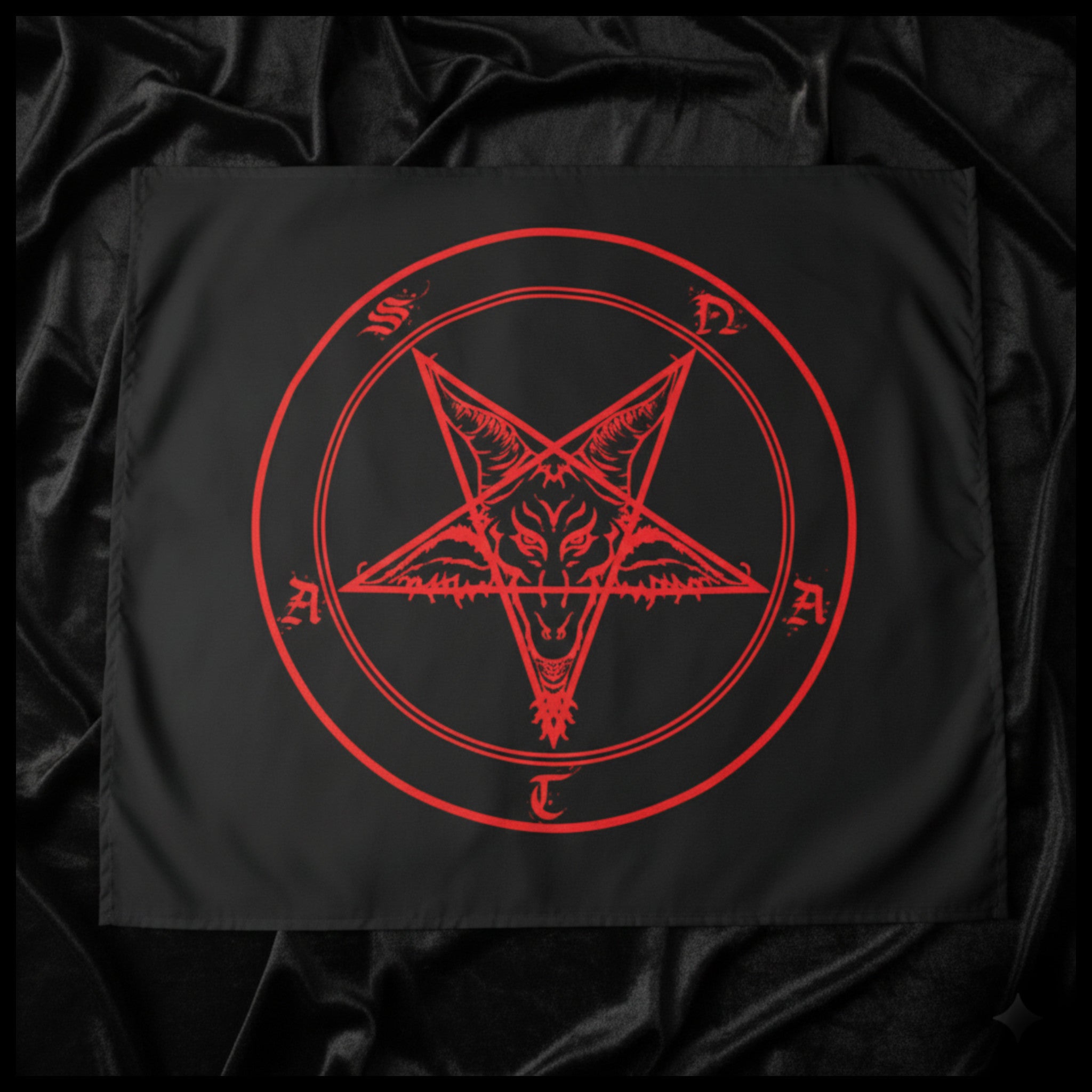 Red and Black Satan Tapestry