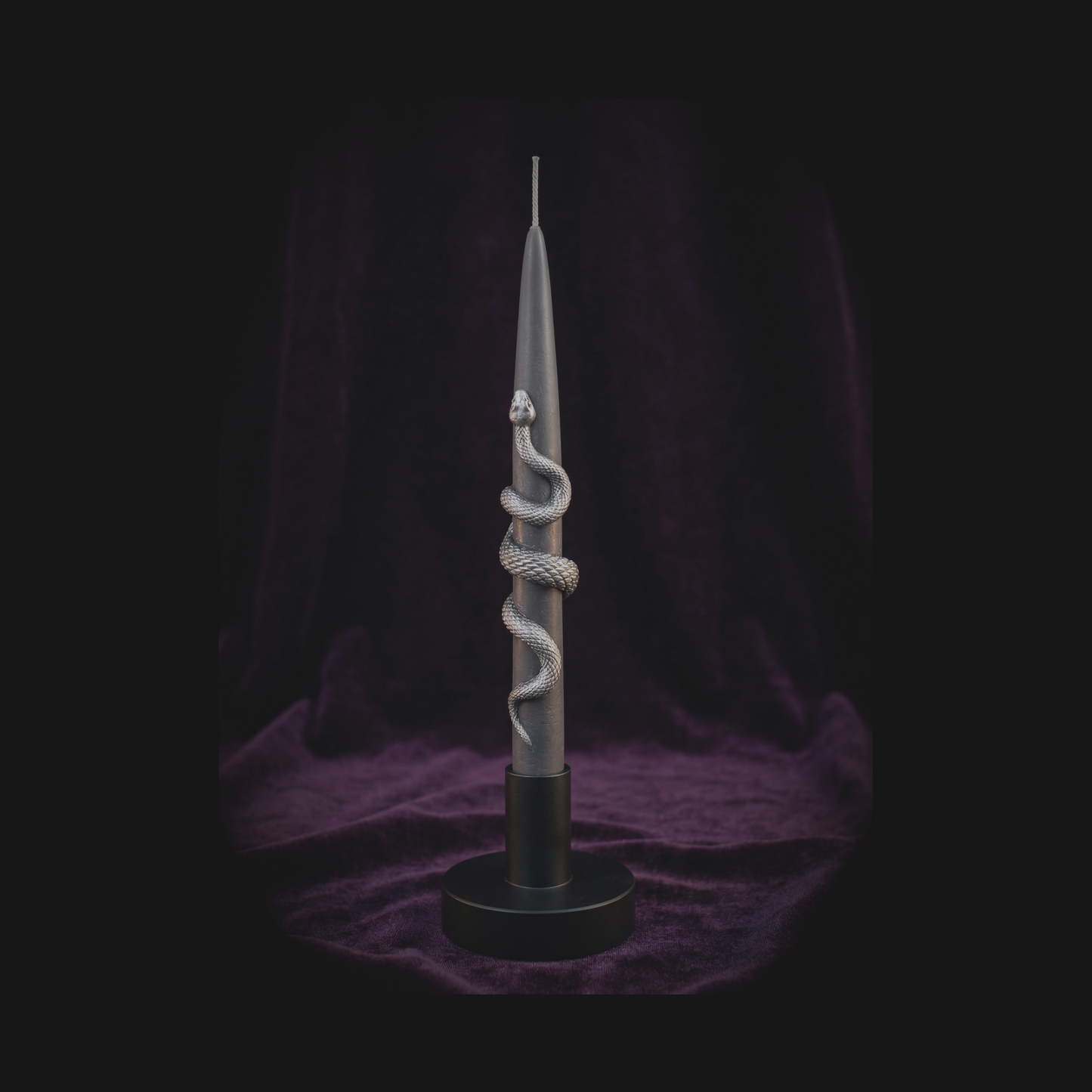 Midnight Serpent Taper Candle