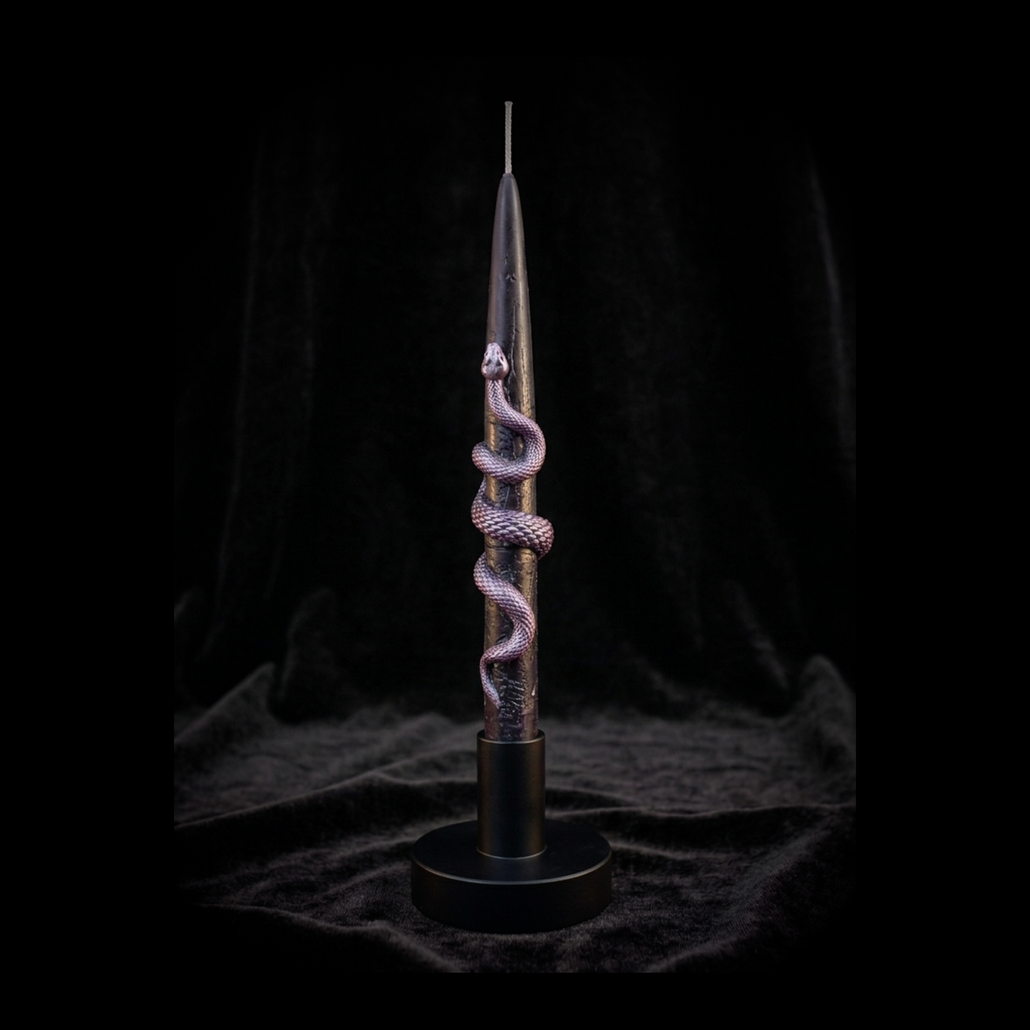 Midnight Serpent Taper Candle