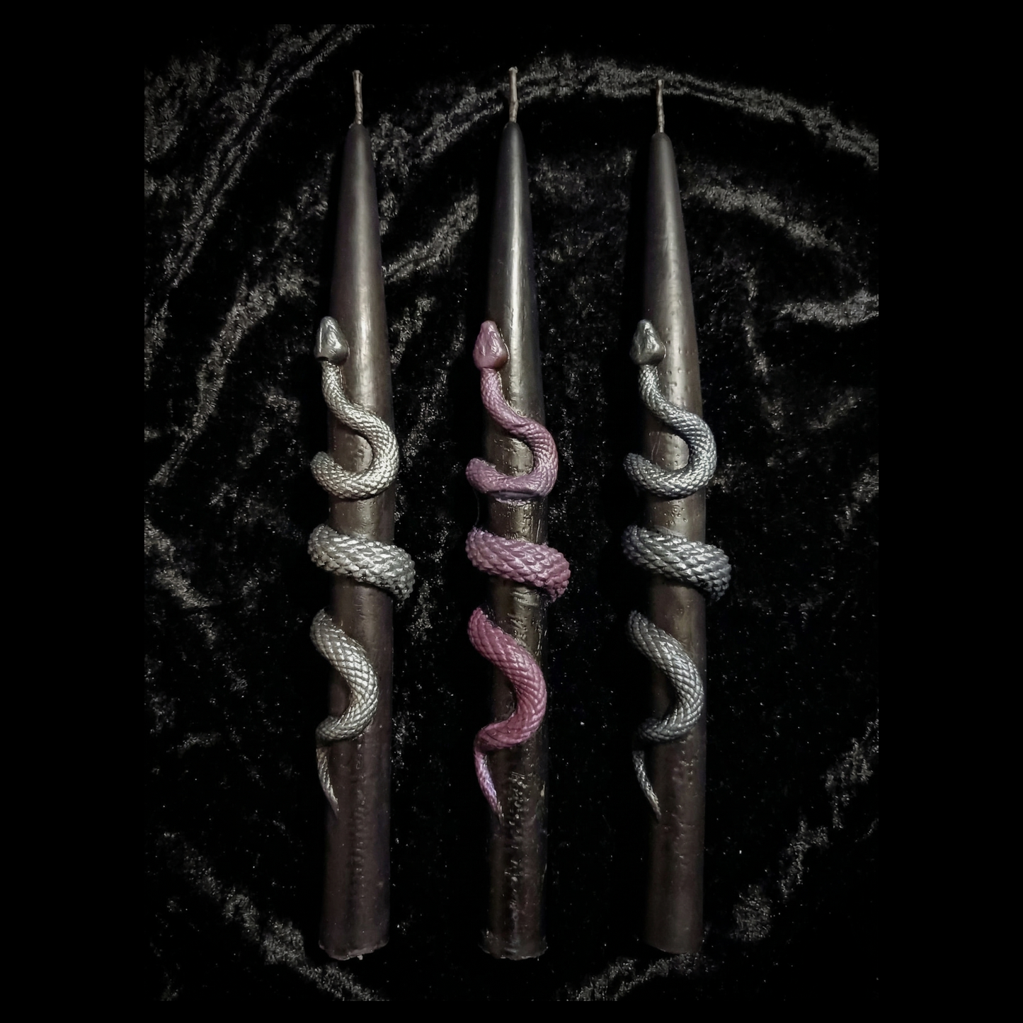Midnight Serpent Taper Candle