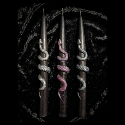 Midnight Serpent Taper Candle