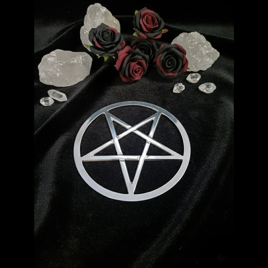 Silver Pentagram Altar Tile
