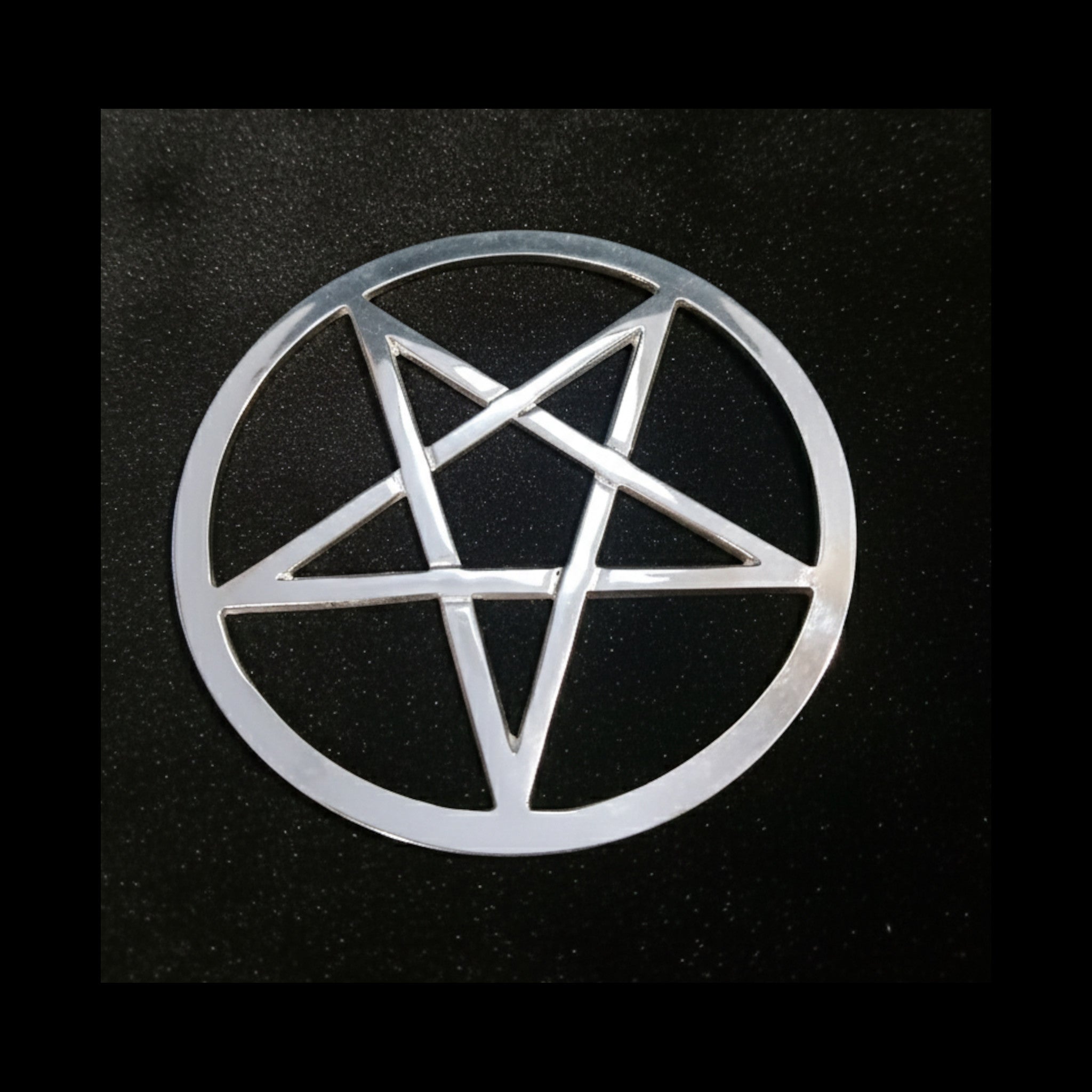 Silver Pentagram Altar Tile