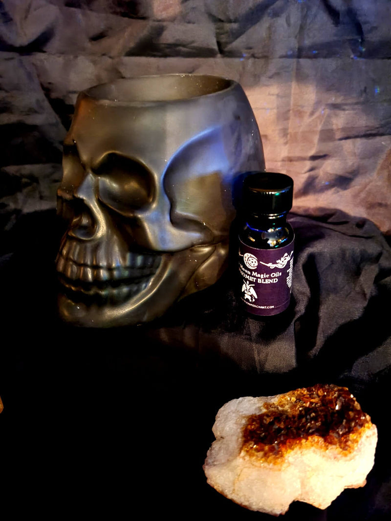 Black Skull Oil Warmer