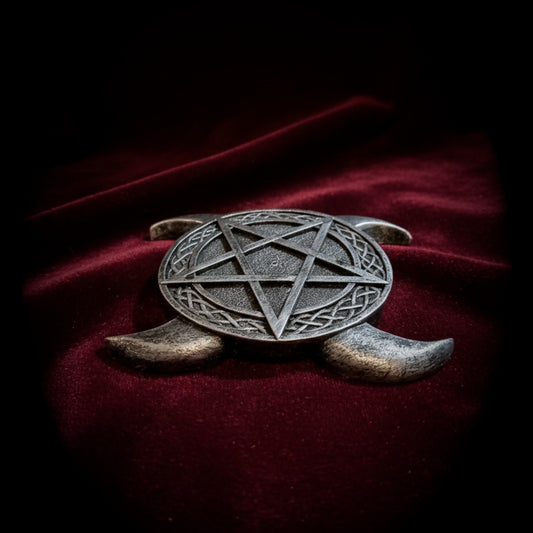 Triple Moon Pentagram Incense Burner